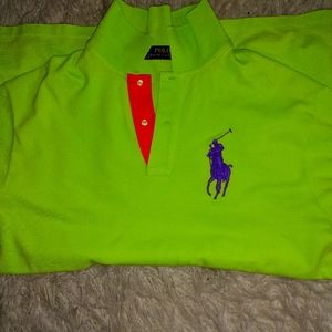 Ralph Lauren Green Polo Short Sleeve Casual Green Sports Shirt
